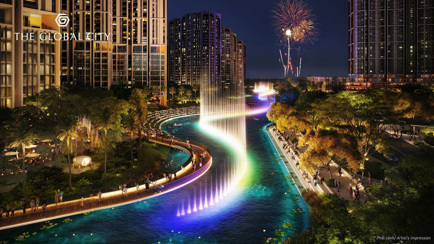 Không gian mặt nước trong đại đô thị: Điểm cộng đáng chú ý tại The Global City