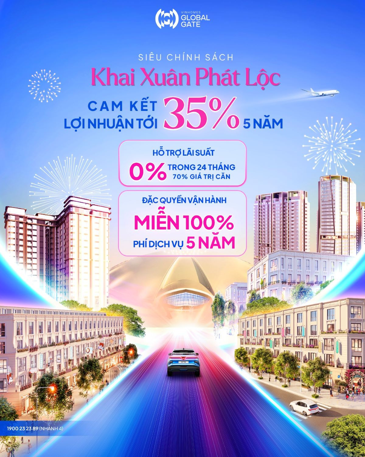 Chính sách 'khủng' tại Vinhomes Global Gate: 'Khóa' lãi suất 0% tới 24 tháng, cam kết tiền thuê 35% trong 5 năm
