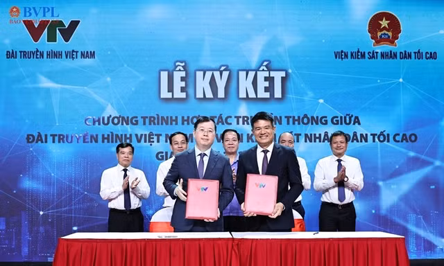 Ký kết chương trình hợp tác truyền thông giữa VKSND tối cao và VTV