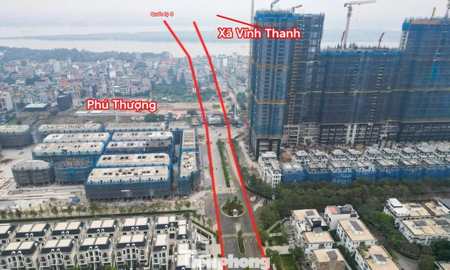 Toàn cảnh khu vực xây hầm qua sông Hồng gần 22.000 tỷ đồng