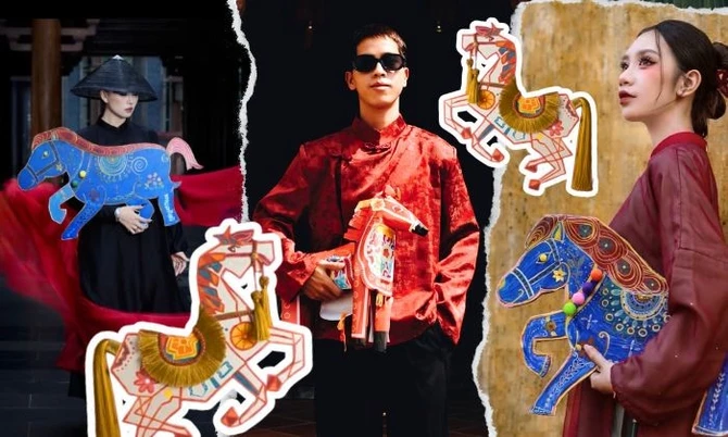 Phụ kiện "gây sốt" Tết Bính Ngọ: Ngựa giấy đa màu sắc chiếm trọn khung hình