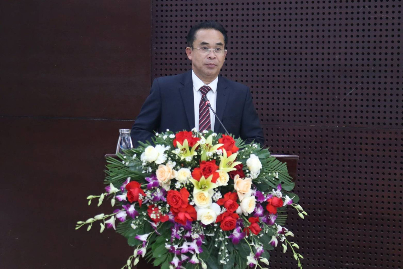 Phó Chủ tịch UBND thành phố Đà Nẵng Trần Anh Tuấn phát biểu tại buổi lễ. Ảnh: Anh Vũ