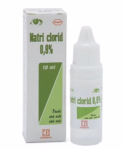 Dung dịch nhỏ mắt Natri clorid 0,9% dùng để rửa và làm dịu mắt