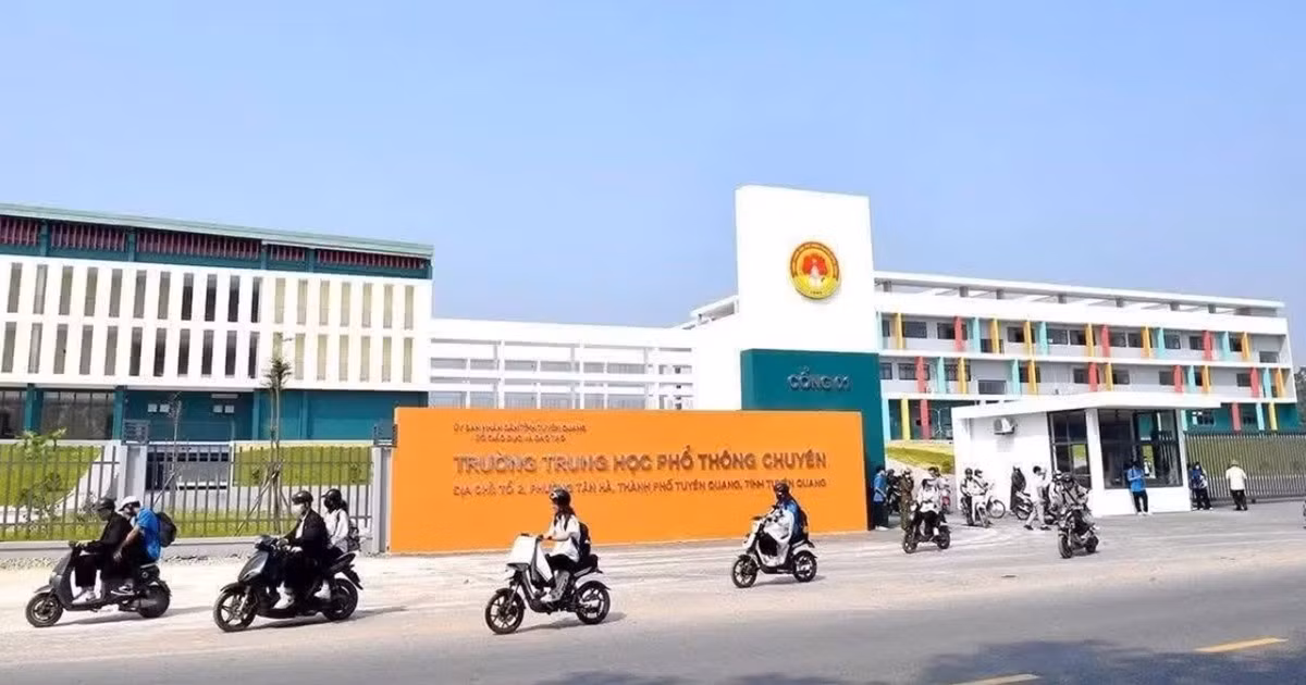 Điểm thi Trường THPT Chuyên Tuyên Quang, nơi được đề xuất tổ chức thi lại môn Toán