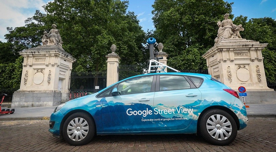 Một chiếc xe chụp ảnh đường phố của Google. Ảnh: Virginie Lefour/ Belga/ AFP via Getty Images. car.jpg