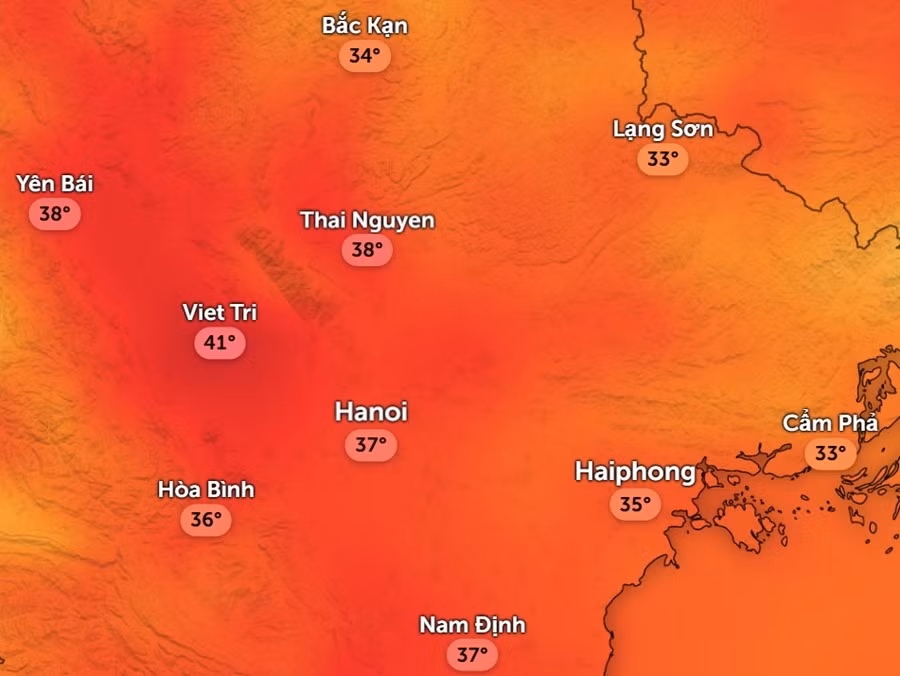 Thời tiết Hà Nội dịu hơn sau khi xuất hiện mưa diện rộng