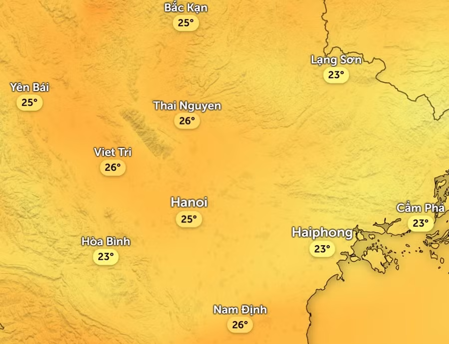 Thời tiết Hà Nội rất mát do không khí lạnh
