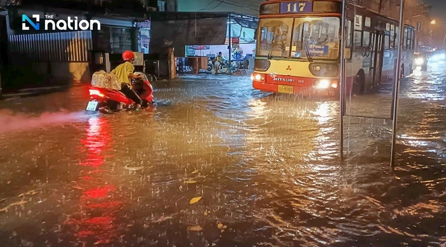 Thái Lan cũng đưa ra cảnh báo mưa lớn do ảnh hưởng của tàn dư bão Wipha. Ảnh: The Nation. thailand.jpg