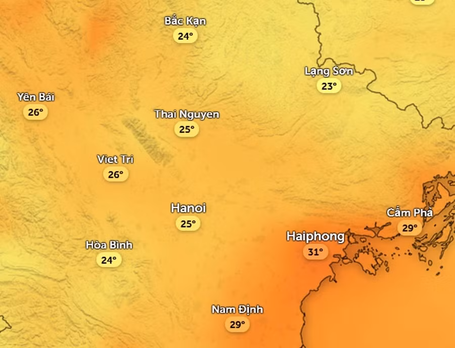 Thời tiết Hà Nội mát mẻ do không khí lạnh