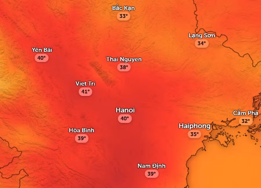 Nhiệt độ Hà Nội giảm mạnh khi có không khí lạnh yếu