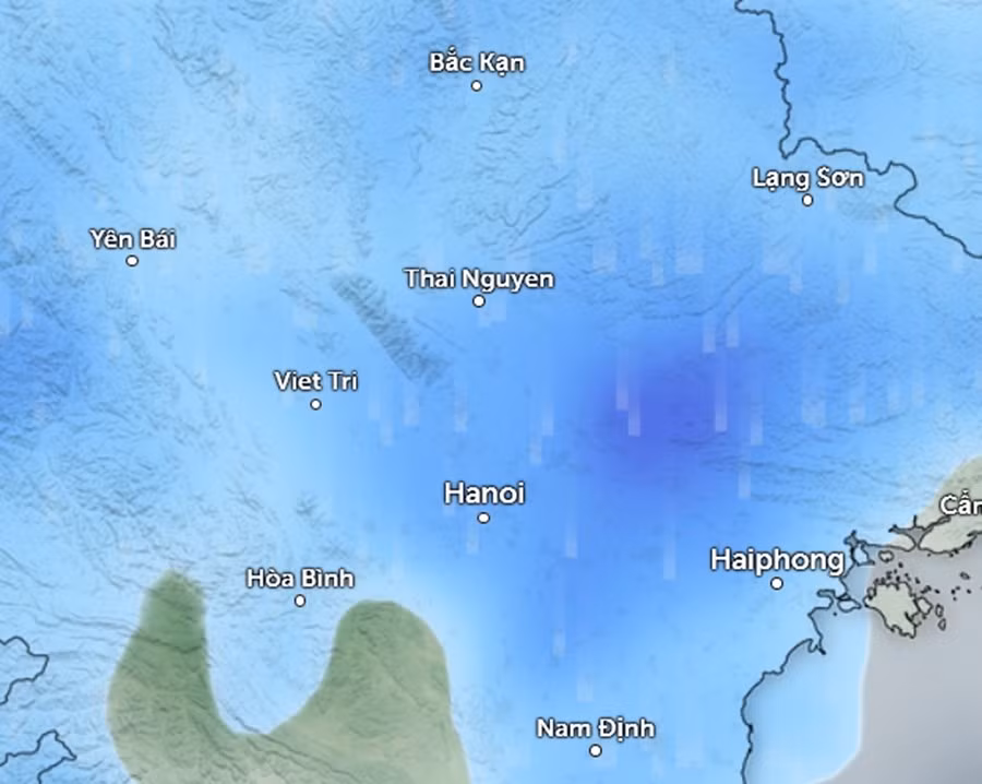 Mưa dông xuất hiện ở Hà Nội trong tiết Cốc Vũ tháng 4
