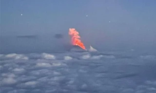 Núi lửa 'thức giấc' lần đầu tiên trong 600 năm sau động đất cực mạnh ở Kamchatka