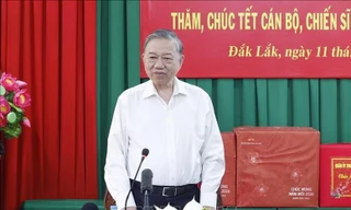 Tổng Bí thư Tô Lâm thăm, chúc Tết cán bộ, chiến sĩ đồn biên phòng EA H’Leo