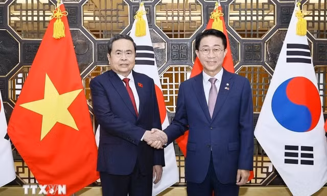 Chủ tịch Quốc hội Hàn Quốc đón, hội đàm với Chủ tịch Quốc hội Trần Thanh Mẫn