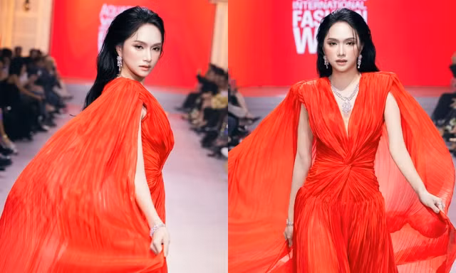 Hoa hậu Hương Giang xuất hiện rực rỡ tại Tuần lễ Thời trang Quốc tế Việt Nam