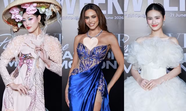 Hoa hậu MGI All Stars Vanessa Pulgarín xuất hiện tại Tuần lễ Thời trang Việt Nam