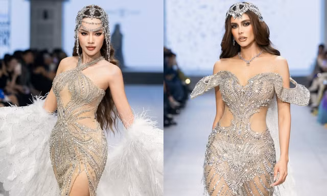 Hoa hậu MGI All Stars Vanessa Pulgarín tham gia show của NTK Nguyễn Minh Tuấn