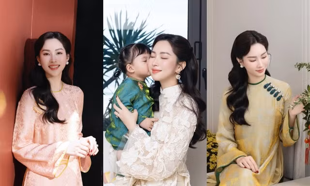 Hoa hậu Đặng Thu Thảo khoe nhan sắc "thần tiên tỷ tỷ" trong loạt áo dài ngày Tết