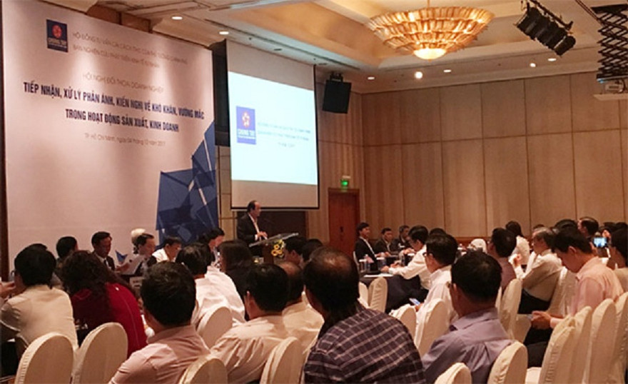 Quang cảnh buổi đối thoại với doanh nghiệp TPHCM