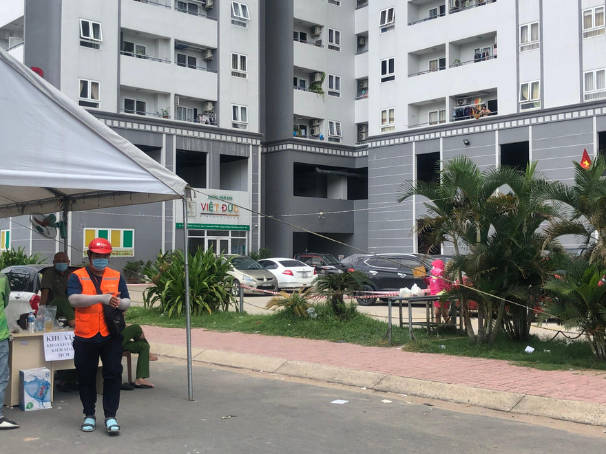 Block B chung cư Mỹ Phúc, P.16, Q.8 được phong tỏa do có ca nghi mắc COVID-19