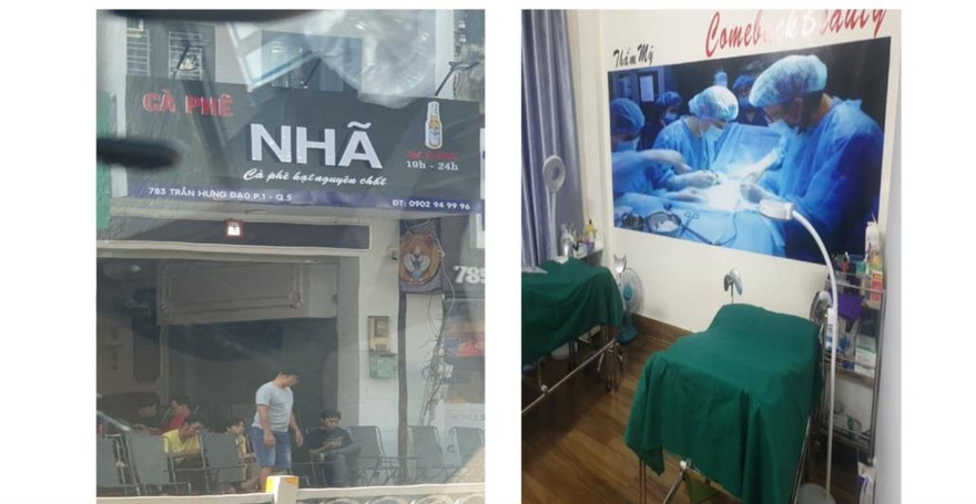 Cơ sở thẩm mỹ chui núp bóng hộ kinh doanh cà phê