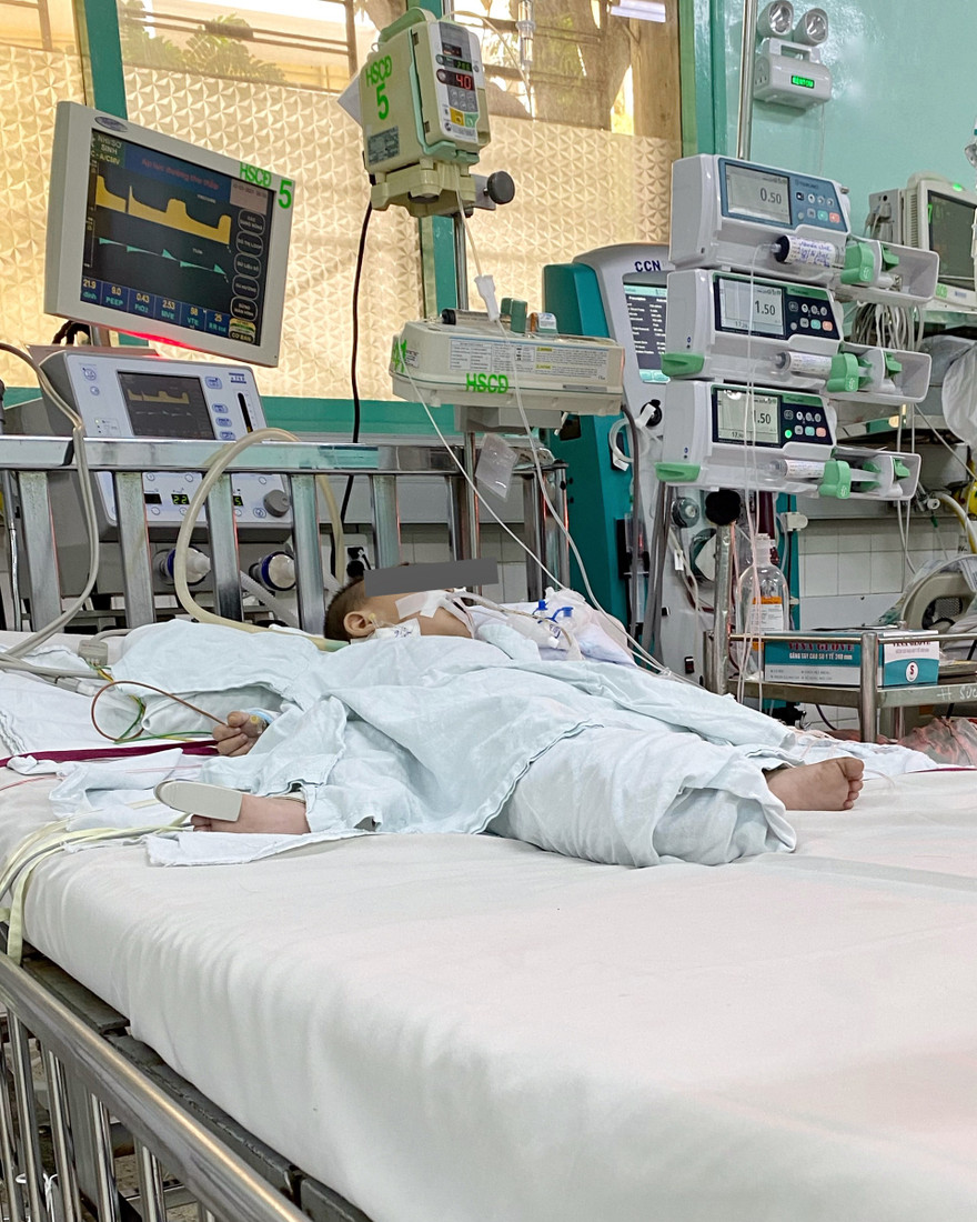 Sức khỏe bệnh nhi đang dần ổn định (ảnh: BVCC)