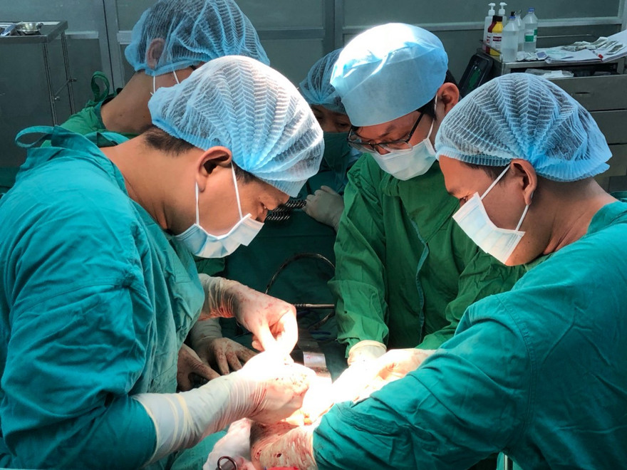 Một ca mổ tim tại Bệnh viện quận Thủ Đức (ảnh: BVTĐ)