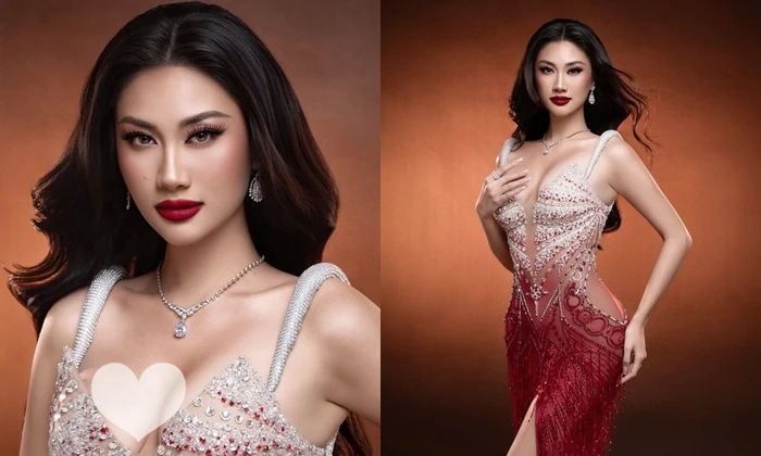 Váy dạ hội của Phương Linh cho Bán kết Miss Cosmo 2025 lấy cảm hứng từ Nhật thực