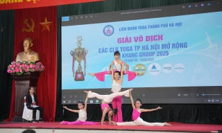 Giải do Liên đoàn Yoga TP Hà Nội tổ chức tạo sân chơi lành mạnh cho cộng đồng (ảnh Hoàng Linh)