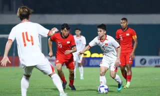 U23 Việt Nam giành lại ngôi đầu bảng C sau chiến thắng trước U23 Singapore (ảnh Ngọc Tú)