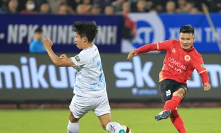 Quang Hải thường toả sáng ở những thời điểm quan trọng ở các trận đấu anh góp mặt (ảnh Ngọc Tú)