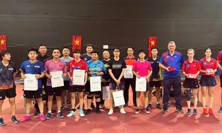 Đội tuyển bóng bàn Việt Nam đấu giao hữu tuyển Nga trước SEA Games 33