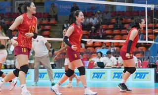 Bóng chuyền nữ Việt Nam vào bán kết SEA Games 33 (ảnh Su Su)