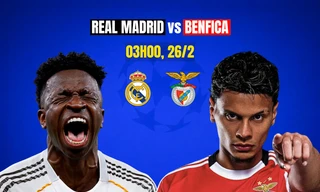 Nhận định bóng đá Real Madrid vs Benfica, 03h00 ngày 26/2: Cực nóng trên sân Santiago Bernabeu