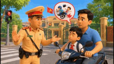 CSGT Hà Nội 'tung' loạt video AI tuyên truyền pháp luật