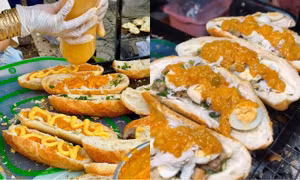 "Lính mới" ẩm thực đường phố: Bánh mì sốt gạch cua "bỏ bùa" dạ dày giới trẻ