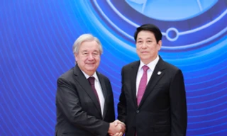 Chủ tịch nước Lương Cường cùng Tổng Thư ký Liên Hợp Quốc chủ trì Lễ ký Công ước Hà Nội