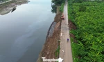 Tuyến đê ở Hà Nội sạt lở, nứt toác nhiều vị trí