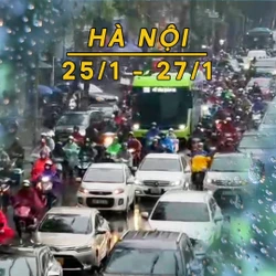 Cuối tháng 1 Hà Nội mưa phù sương mù trời rét