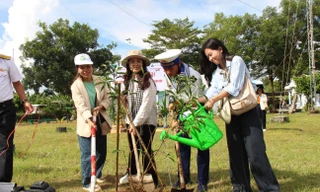 Tặng cây xanh, thùng rác cho Lữ đoàn 167
