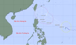 Ngoài khơi Philippines có bão mạnh