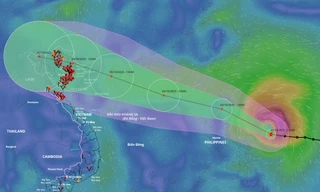 Bão Matmo có thể mạnh nhất cấp 12, giật cấp 15