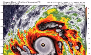 Siêu bão Sinlaku đang mạnh nhất thế giới năm 2026