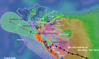 Khoảng 4-5 giờ sáng 29/9 là thời gian nguy hiểm nhất của bão số 10