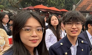 Học sinh Trường THPT Chuyên Hà Nội Amsterdam dự thi học sinh giỏi quốc gia năm nay. (ảnh: Hà Linh)