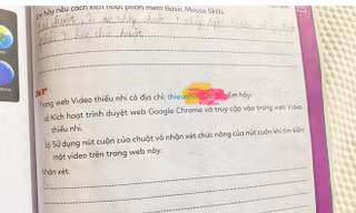 Nghi vấn sách bài tập học sinh gắn link hướng dẫn xem phim 'người lớn'