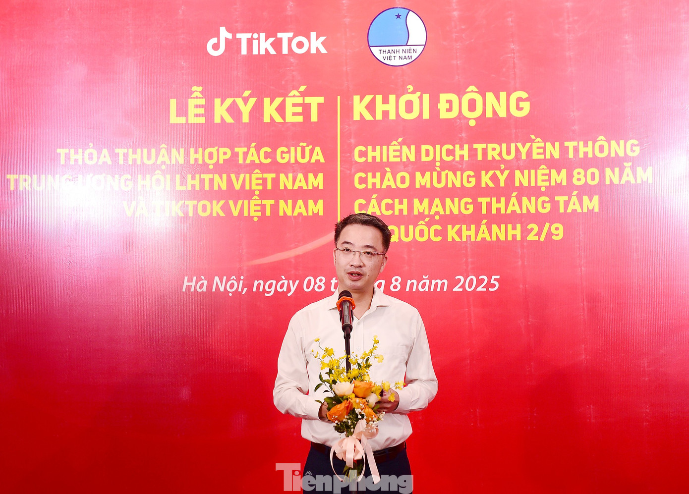 Anh Nguyễn Tường Lâm phát biểu tại chương trình. Ảnh: Xuân Tùng tp-kyket-truyenthong5.jpg