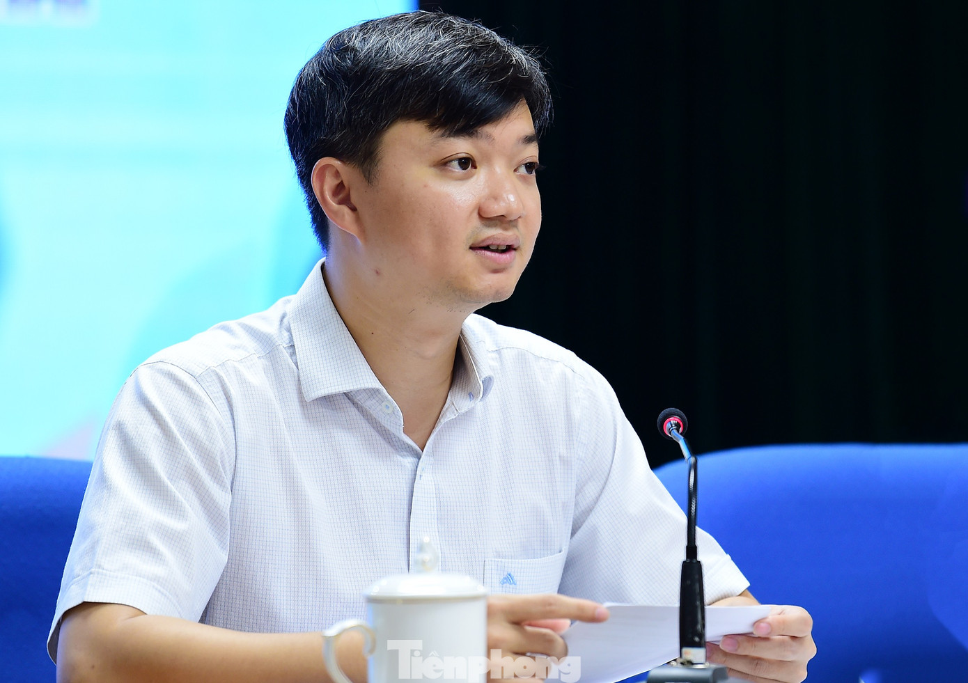 Anh Nguyễn Minh Triết phát biểu định hướng nội dung thảo luận tại hội nghị. Ảnh: Xuân Tùng tp-bithu-nguyenminhtriet.jpg