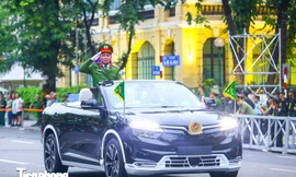 Công an Hà Nội tổng duyệt diễu binh, diễu hành 'Ngày hội vì Thủ đô bình yên' 