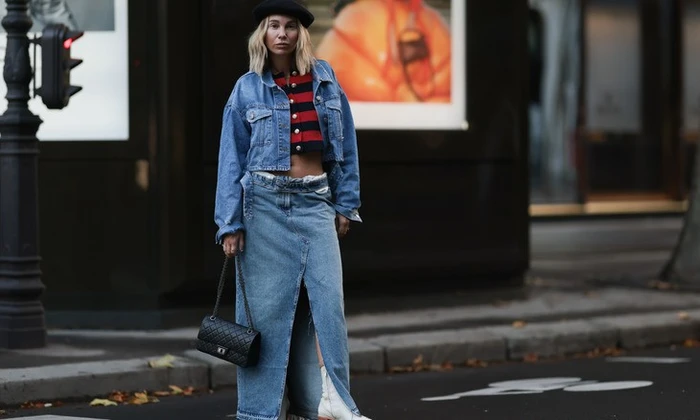 Cách phối đồ với chân váy denim dài theo xu hướng dự đoán hot nhất năm 2026
